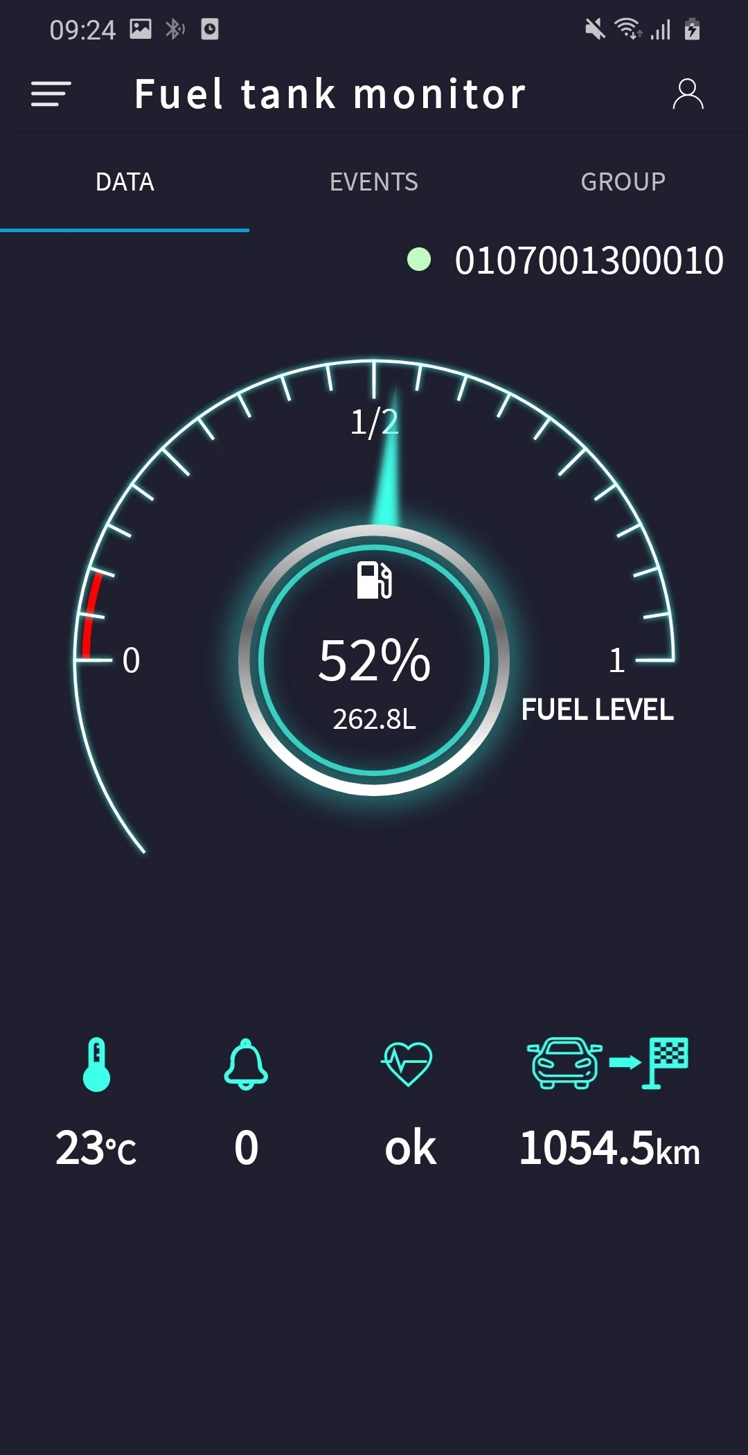 Fuel Tank Monitor — refuelling log