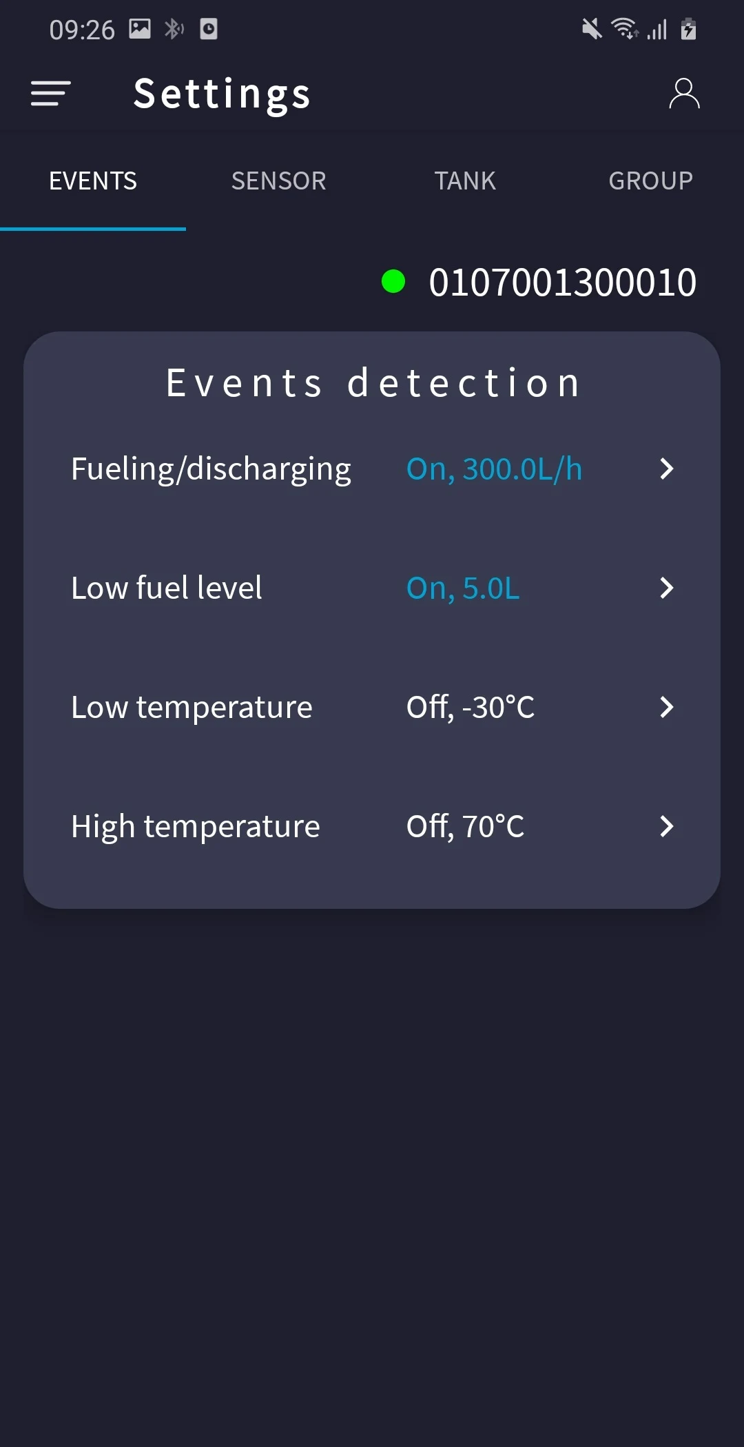 Fuel Tank Monitor — calibration