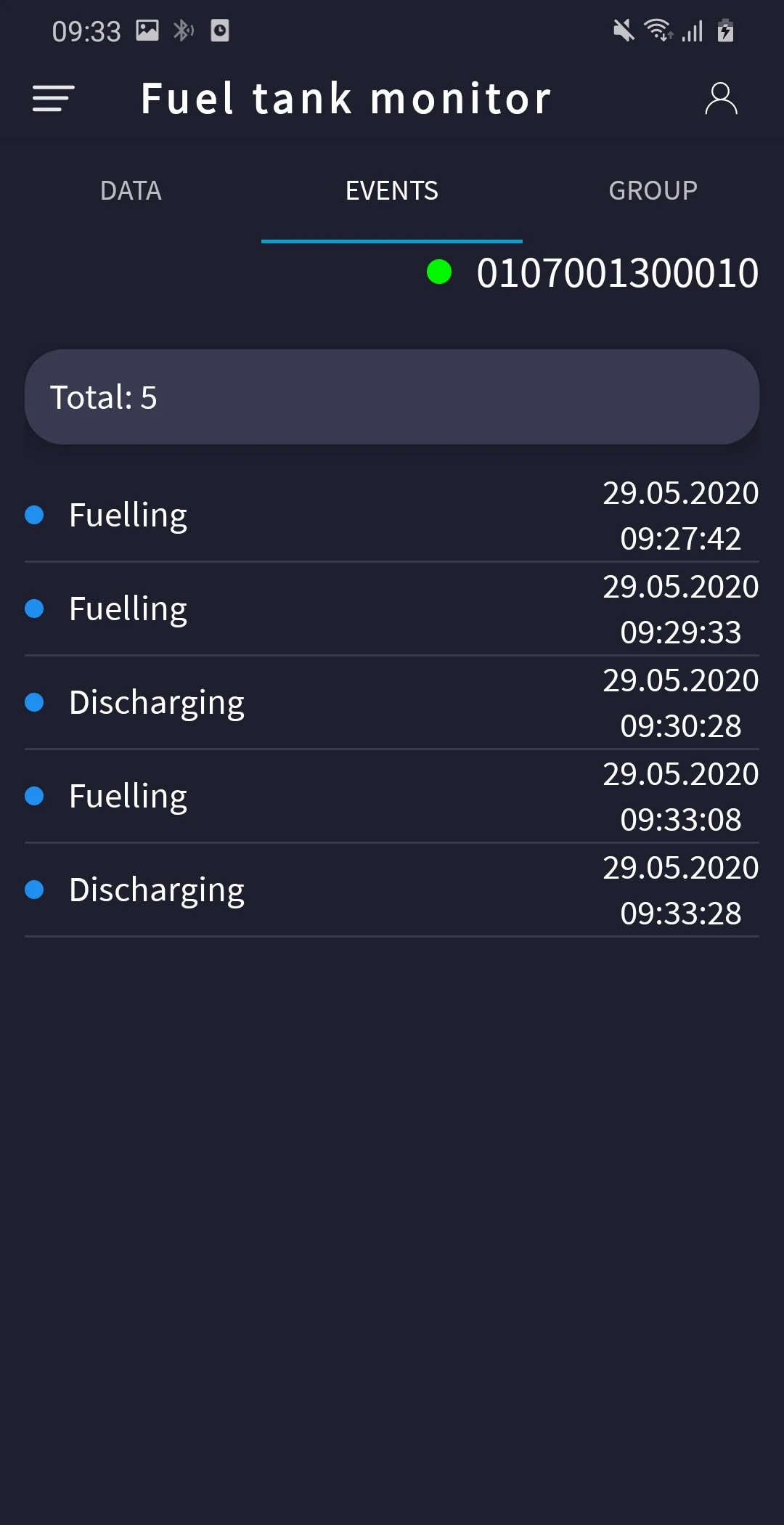 Fuel Tank Monitor — settings
